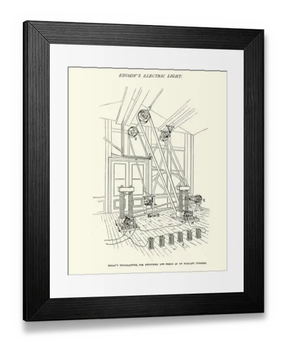 Framed Print : Thomas Edisons dynamometer Framed Print : Thomas Edisons dynamometer