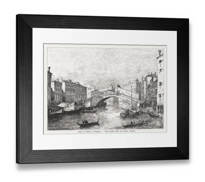 Framed Print : Ponte di Rialto in Venice, painted (1780) by Francesco Guardi Framed Print : Ponte di Rialto in Venice, painted (1780) by Francesco Guardi