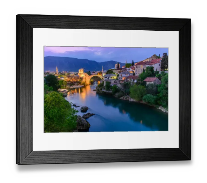 Framed Print : View of Mostar old town Framed Print : View of Mostar old town