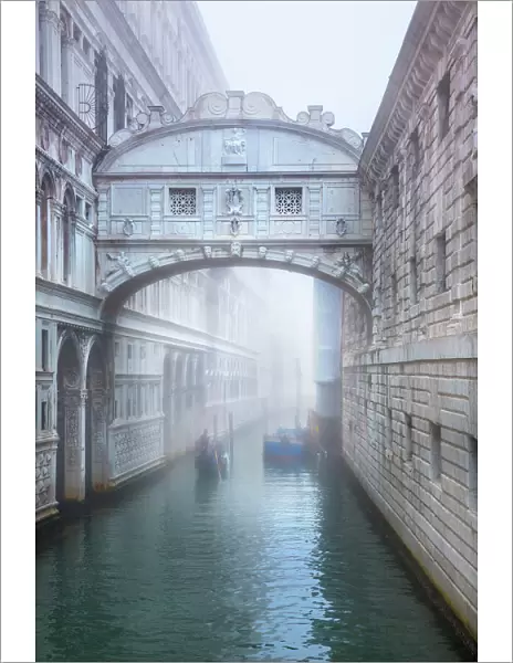 Bridge of Sighs In a Foggy Morning, Venice, Italy