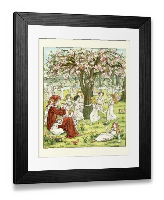 Framed Print : Children dancing to the music of the pied piper Framed Print : Children dancing to the music of the pied piper