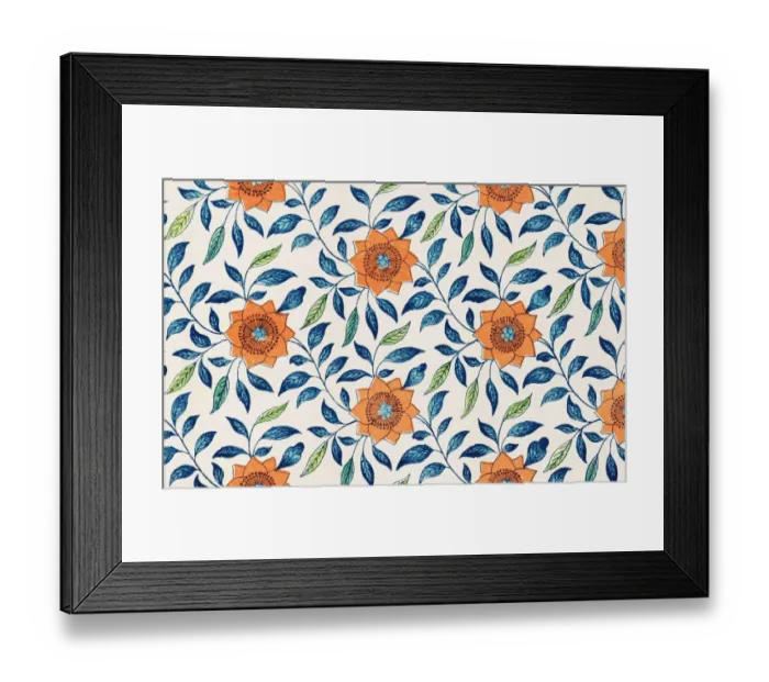 Framed Print : Floral Wallpaper Framed Print : Floral Wallpaper