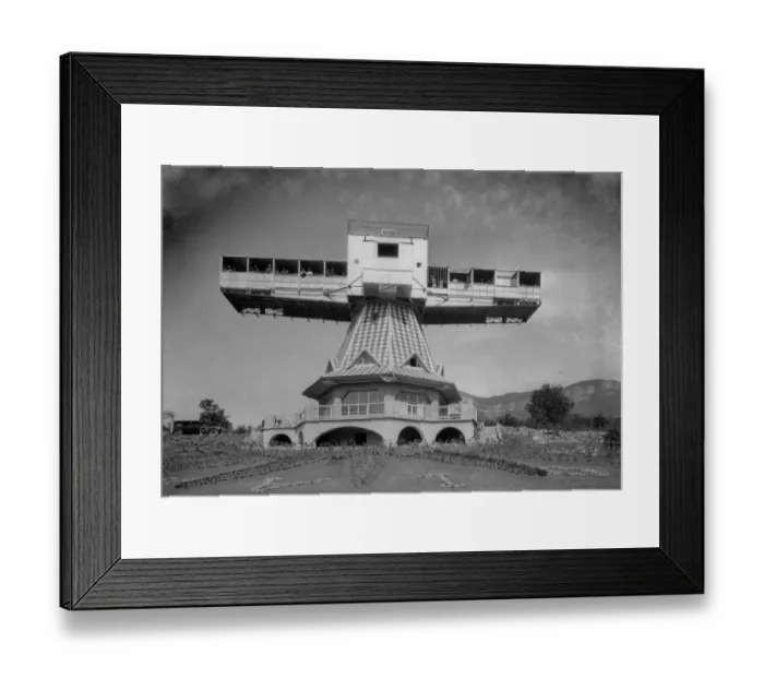 Framed Print : Solarium. 17th September 1930: Exterior of a revolving solarium in the Framed Print : Solarium. 17th September 1930: Exterior of a revolving solarium in the