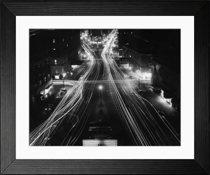 Framed Print : Blurred Lights