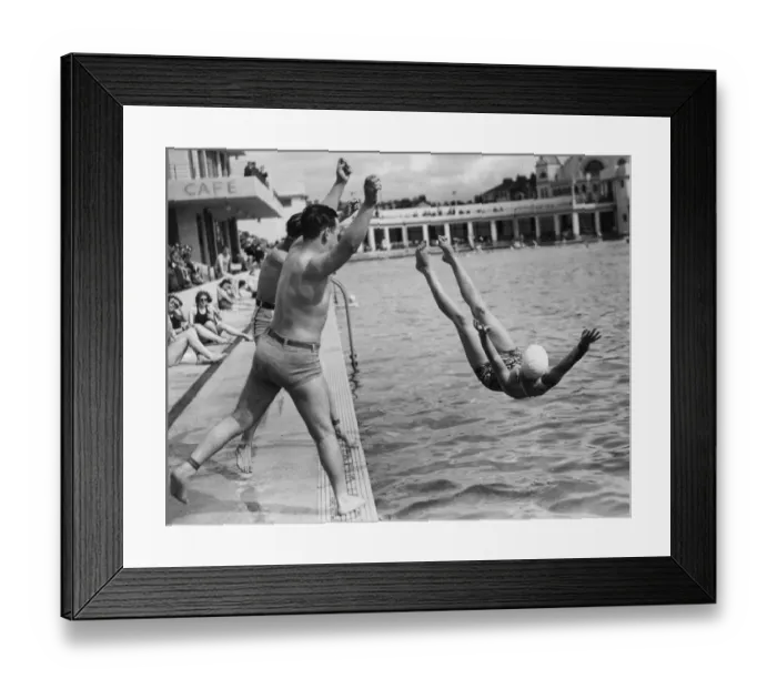 Framed Print : Pool Frolics Framed Print : Pool Frolics
