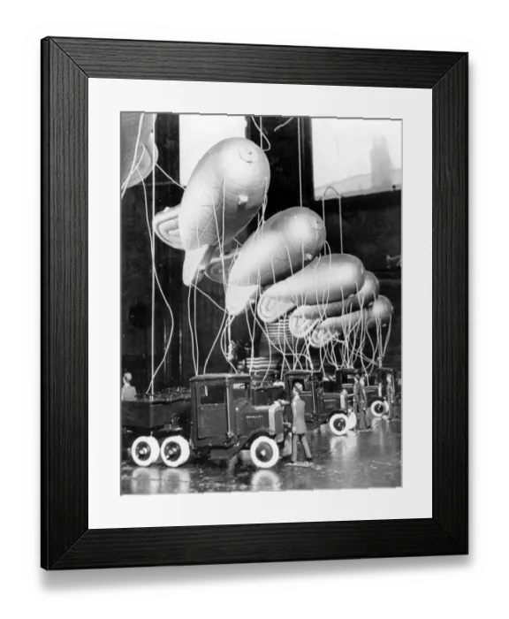 Framed Print : Toy Balloon Barrage
