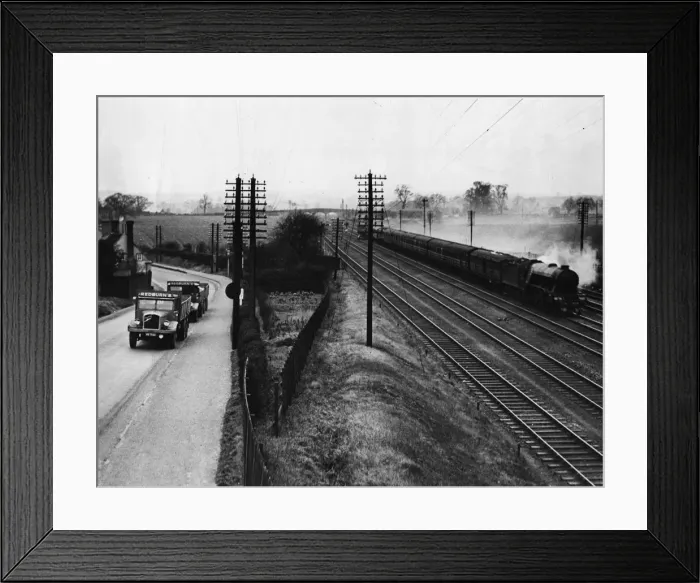 Framed Print : Road Versus Rail Framed Print : Road Versus Rail