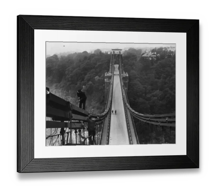 Framed Print : Suspension Bridge Framed Print : Suspension Bridge