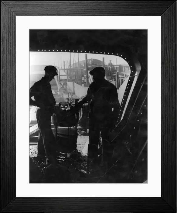 Framed Print : Shipyard Workers Framed Print : Shipyard Workers