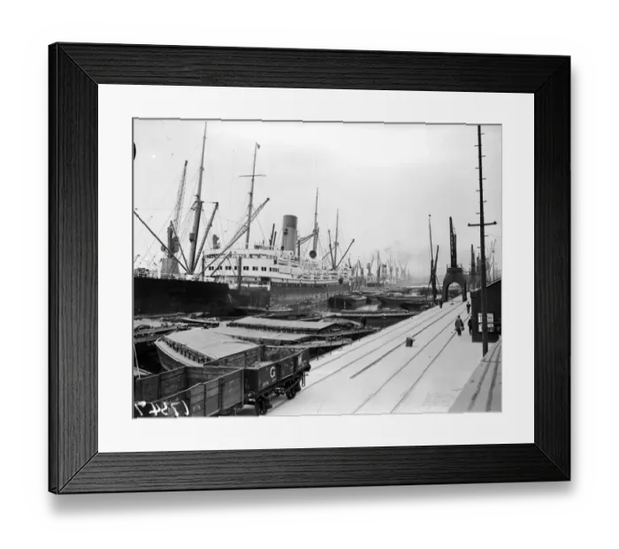 Framed Print : PLA Docks. The SS Cheshire at the Port of London Authority dockyards Framed Print : PLA Docks. The SS Cheshire at the Port of London Authority dockyards