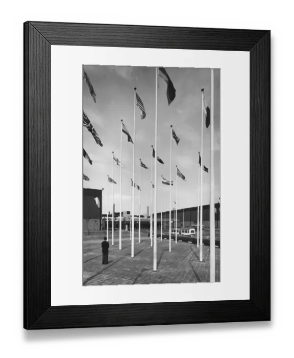 Framed Print : Flag Day. Flags flying at the National Exhibition Centre in Birmingham Framed Print : Flag Day. Flags flying at the National Exhibition Centre in Birmingham