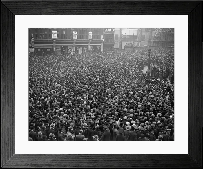 Framed Print : Armistice Day Crowd