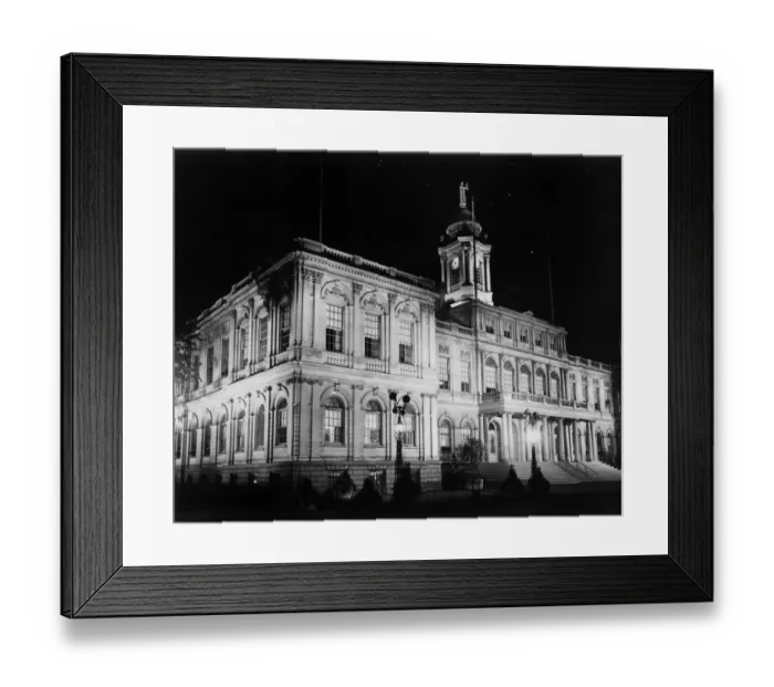 Framed Print : Floodlit City Hall Framed Print : Floodlit City Hall