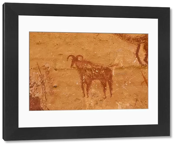 Prehistoric petroglyphs in libian sahara desert