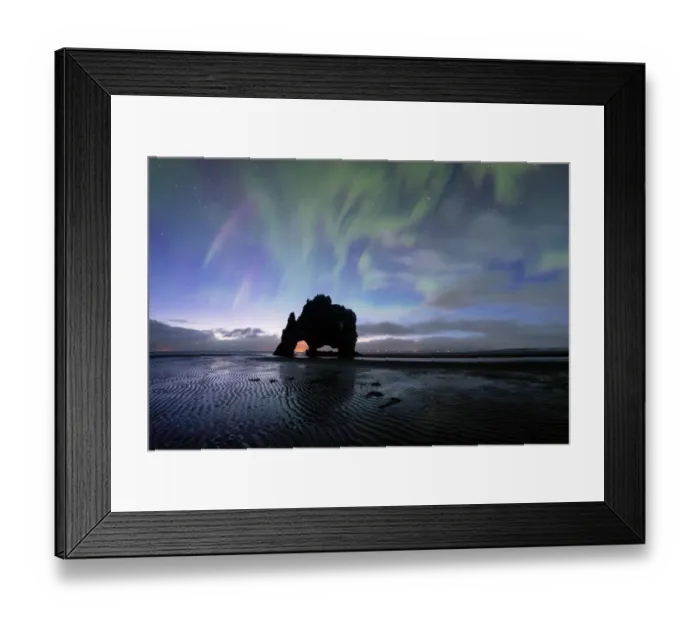 Framed Print : HvAitserkur and the Aurora Framed Print : HvAitserkur and the Aurora