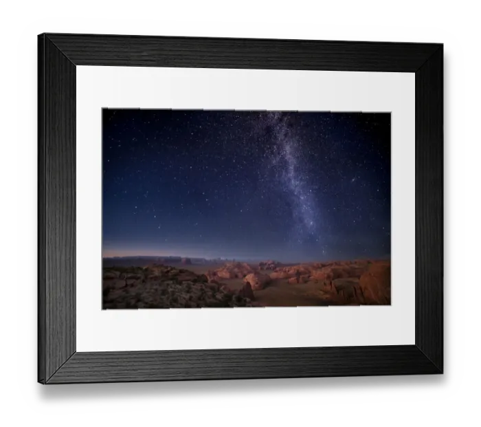 Framed Print : Milky Way over Arizona Desert Mesas