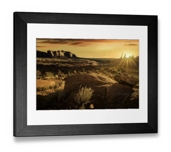 Framed Print : Monument Valley Sunrise