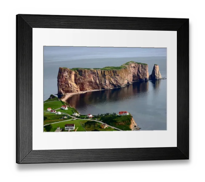 Framed Print : Mount- Sainte-Anne Perc├® Rock View Framed Print : Mount- Sainte-Anne Perc├® Rock View