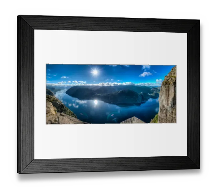 Framed Print : Lysefjord from Preikestolen (Pulpit Rock) in Norway Framed Print : Lysefjord from Preikestolen (Pulpit Rock) in Norway