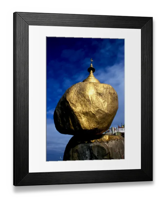 Framed Print : Golden rock Framed Print : Golden rock