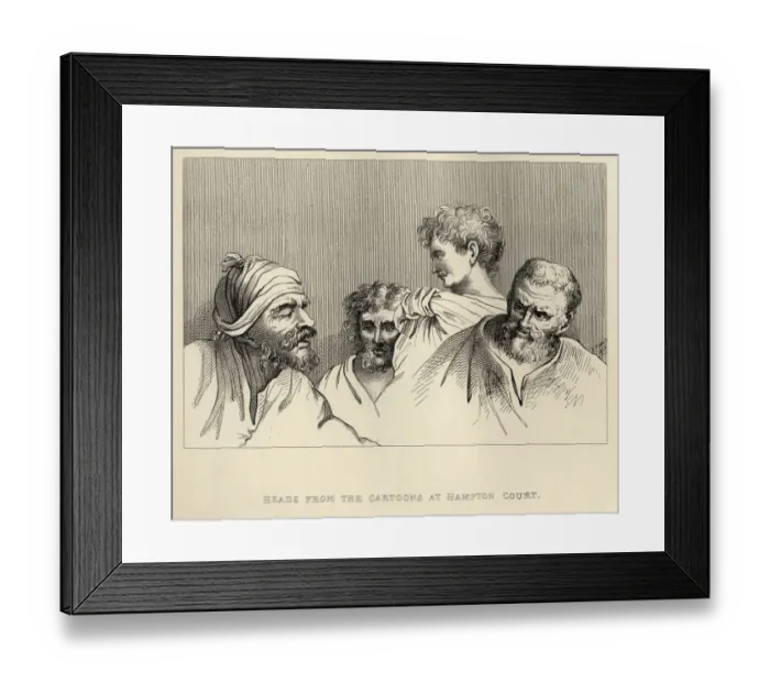 Framed Print : William Hogarths, Sketch of heads from the cartoons Framed Print : William Hogarths, Sketch of heads from the cartoons