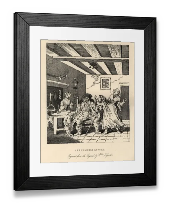 Framed Print : William Hogarths, The Farmers Return Framed Print : William Hogarths, The Farmers Return