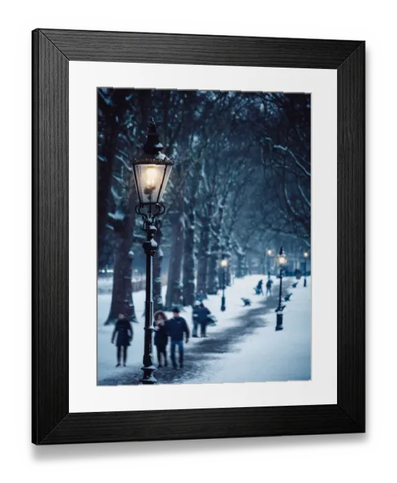 Framed Print : Green Park covered in snow, London, UK Framed Print : Green Park covered in snow, London, UK