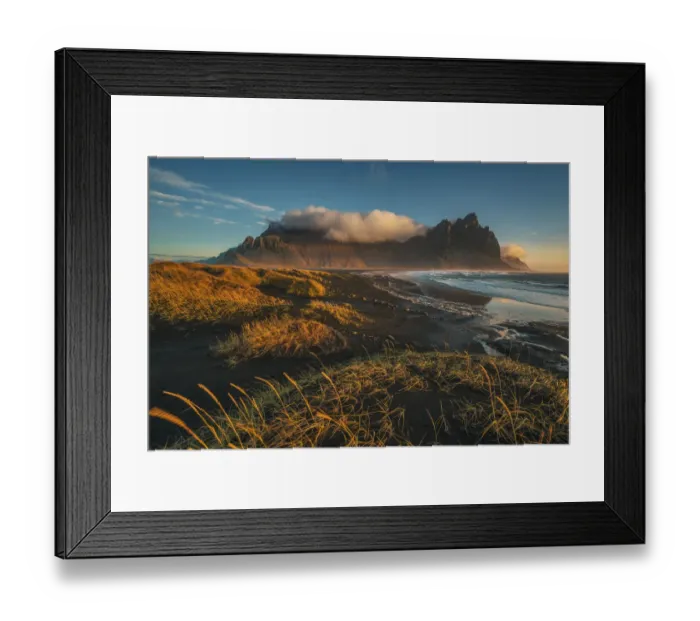 Framed Print : Vesturhorn Mountains at sunrise Framed Print : Vesturhorn Mountains at sunrise