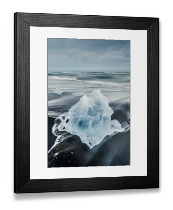Framed Print : Ice on beach, Jokulsarlon Lagoon, Southern Iceland Framed Print : Ice on beach, Jokulsarlon Lagoon, Southern Iceland