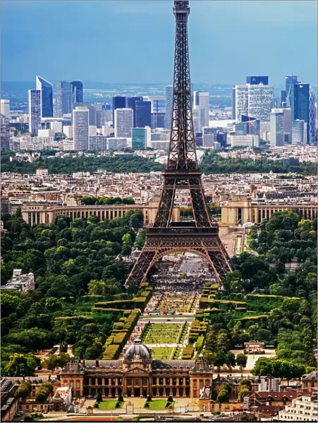 Eiffel Tower and La Defense, Paris, France