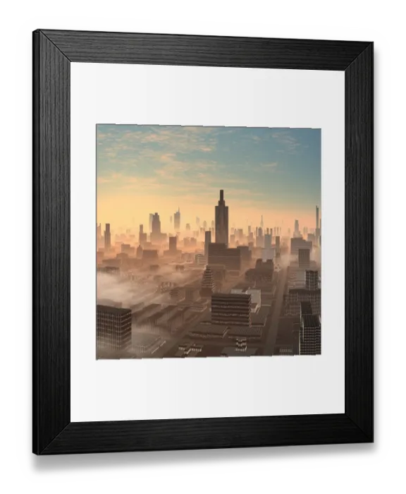 Framed Print : Alien city, artwork Framed Print : Alien city, artwork