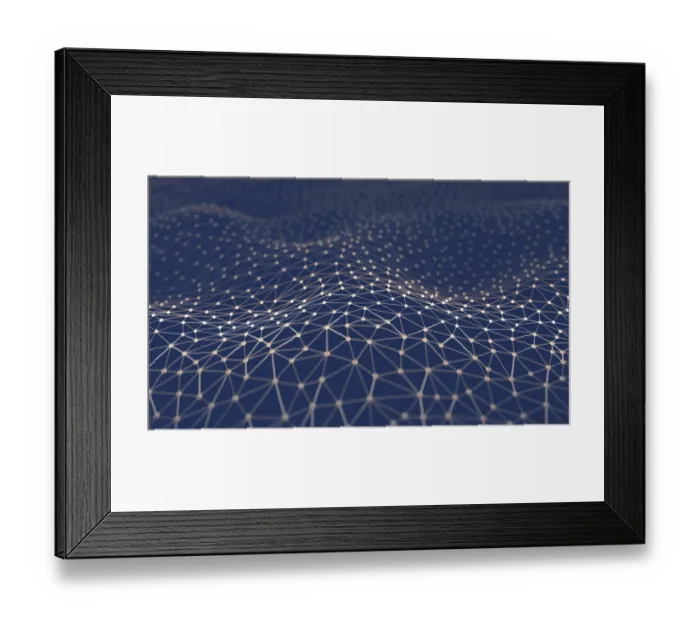 Framed Print : Network, conceptual illustration