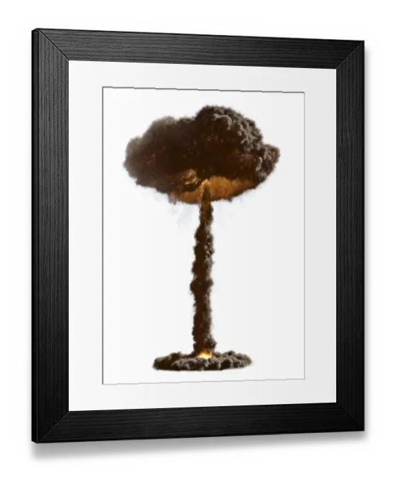 Framed Print : Mushroom cloud, artwork Framed Print : Mushroom cloud, artwork