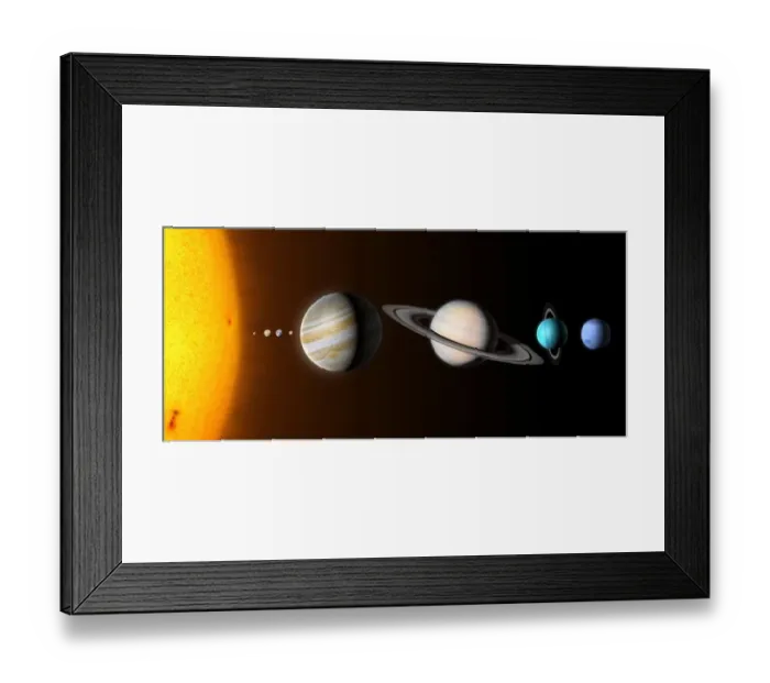 Framed Print : Solar system planets, illustration Framed Print : Solar system planets, illustration
