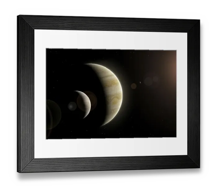 Framed Print : Artwork of Europa, Io and Jupiter Framed Print : Artwork of Europa, Io and Jupiter