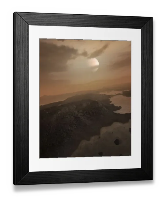 Framed Print : Artwork of Seas on Titan Framed Print : Artwork of Seas on Titan