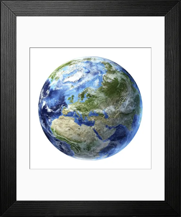Framed Print : Europe, artwork Framed Print : Europe, artwork