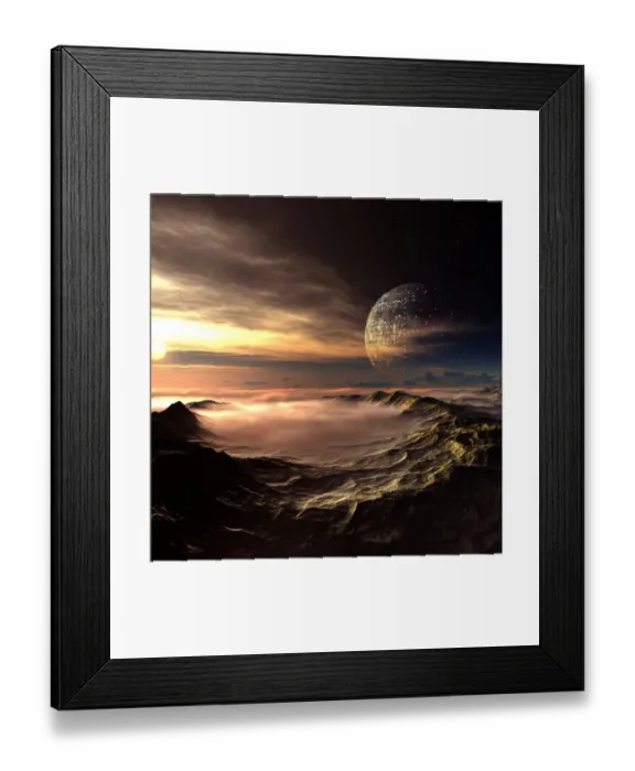 Framed Print : Alien planet, artwork Framed Print : Alien planet, artwork