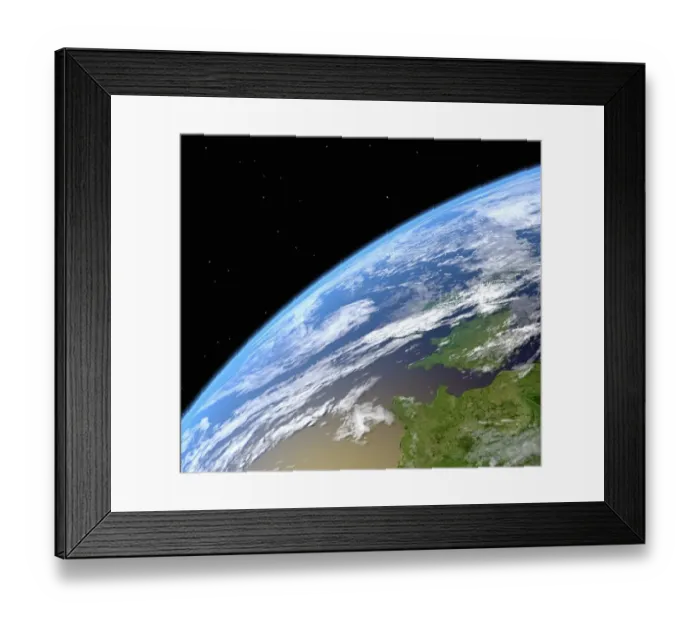 Framed Print : Earth, artwork Framed Print : Earth, artwork