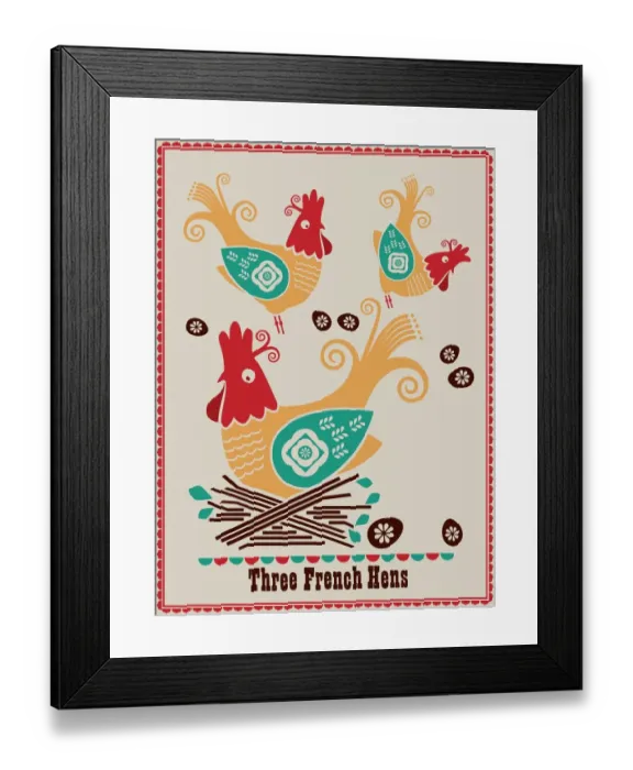 Framed Print : The Third Day of Christmas