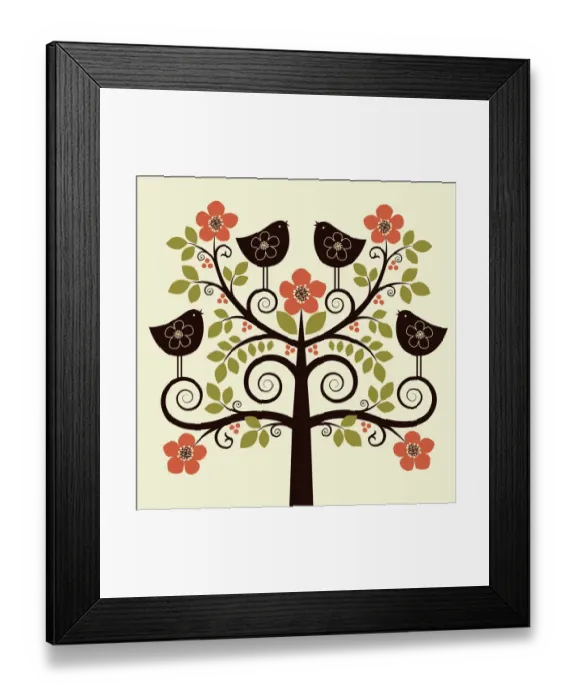 Framed Print : Four Calling Birds Framed Print : Four Calling Birds