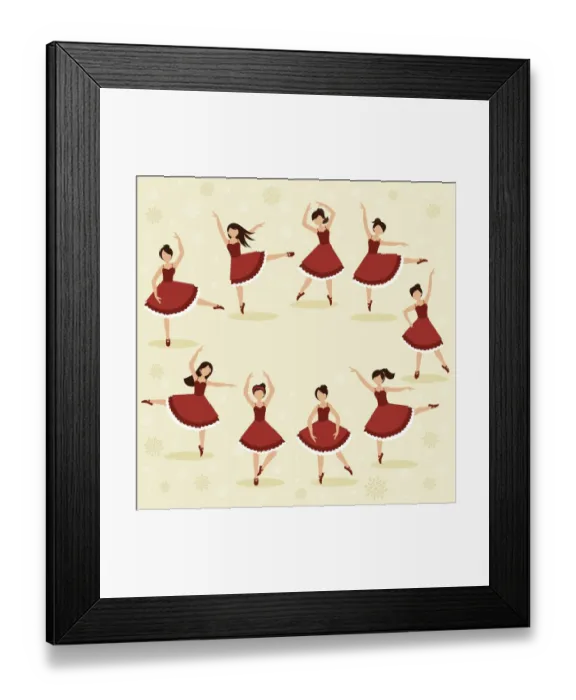 Framed Print : Nine Ladies Dancing Framed Print : Nine Ladies Dancing