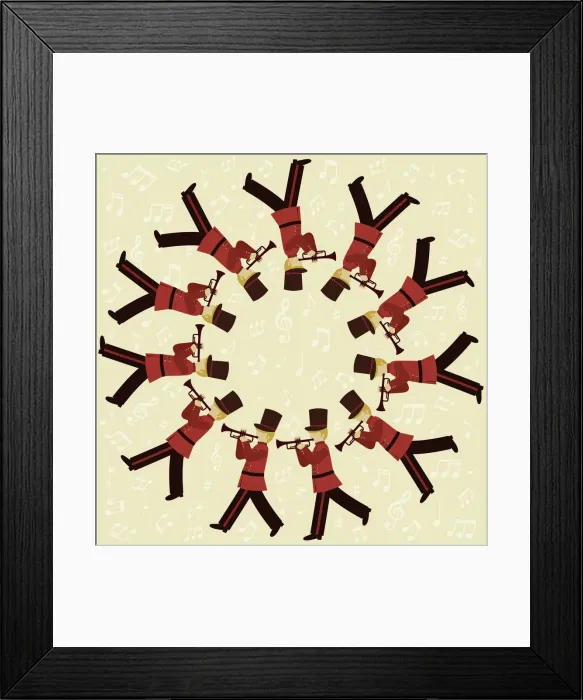 Framed Print : Eleven Pipers Piping Framed Print : Eleven Pipers Piping