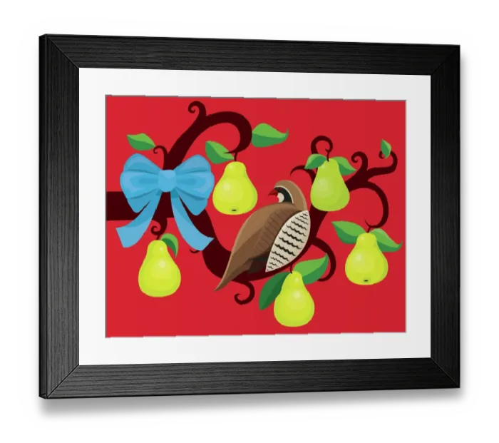 Framed Print : Partridge in a Pear Tree Framed Print : Partridge in a Pear Tree