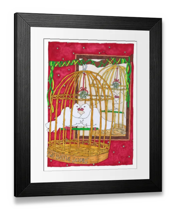 Framed Print : Two Turtle Doves Framed Print : Two Turtle Doves