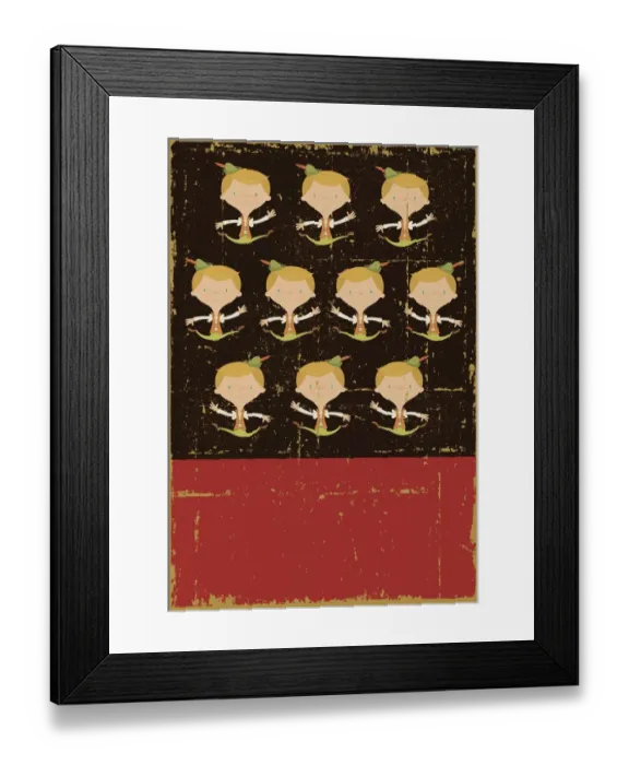 Framed Print : Vintage Ten Lords a Leaping Framed Print : Vintage Ten Lords a Leaping