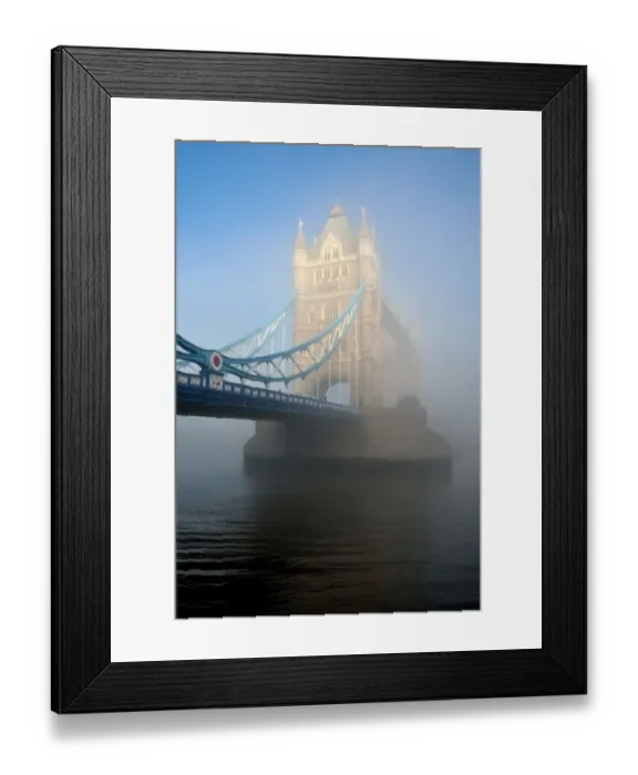 Framed Print : Tower Bridge Glows in the Fog Framed Print : Tower Bridge Glows in the Fog