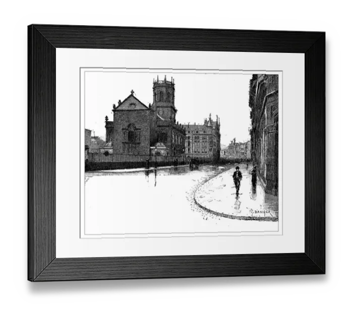 Framed Print : Antique illustrations of England, Scotland and Ireland: St Nicholas church, Liverpool