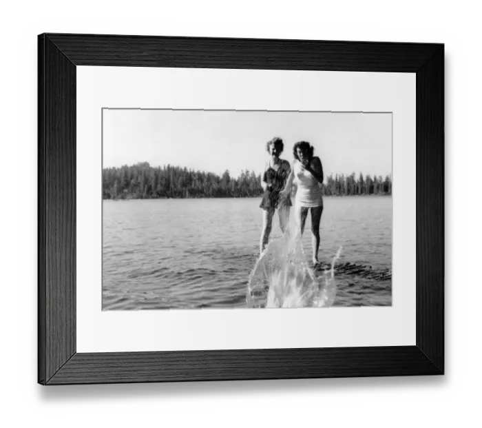 Framed Print : 18-19 years, 20-25 years, 540, adults, archival, bathing suits, black & white, black and white Framed Print : 18-19 years, 20-25 years, 540, adults, archival, bathing suits, black & white, black and white