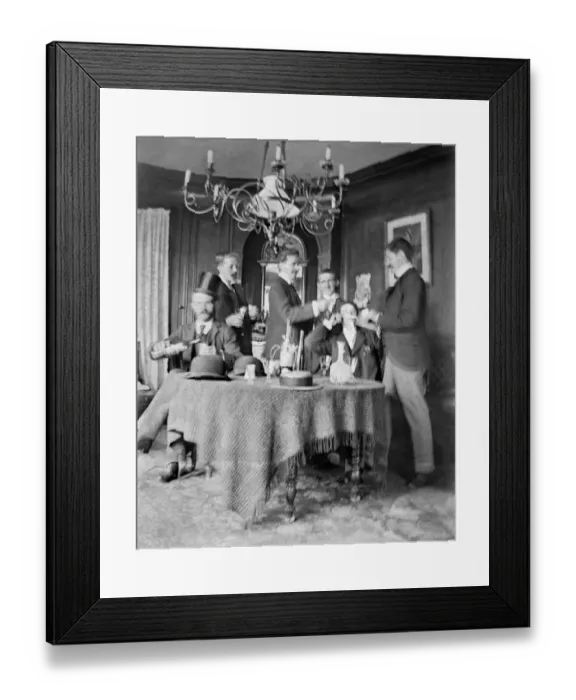 Framed Print : 522, adults, alcohol, antique, beverage, black & white, blur, blurred, blurry, caucasian